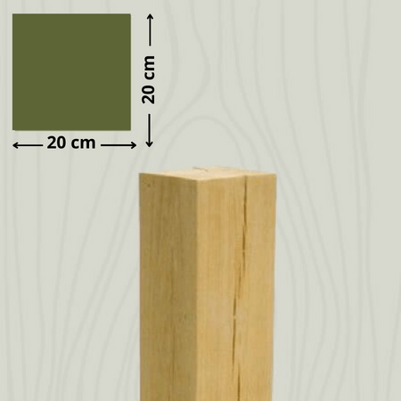eiken houten sokkel 20 cm